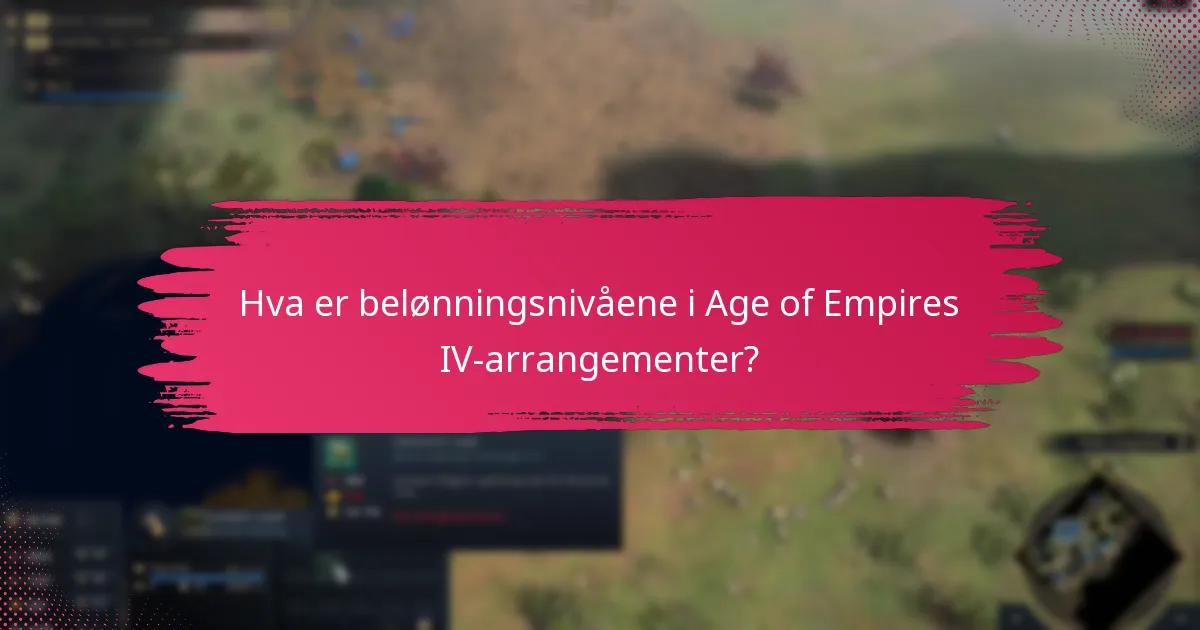Hva er belønningsnivåene i Age of Empires IV-arrangementer?