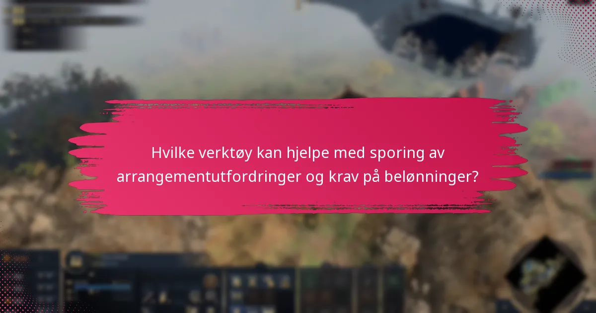 Hvilke verktøy kan hjelpe med sporing av arrangementutfordringer og krav på belønninger?